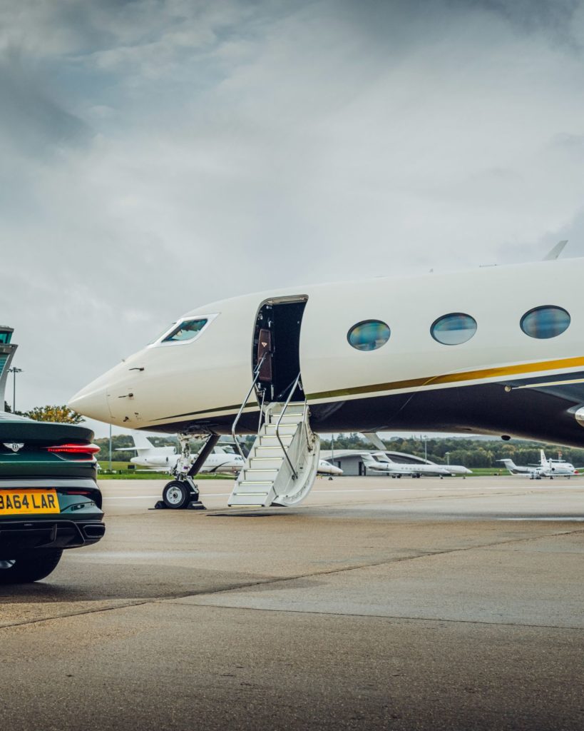 Bentley bacalar inspires matching private jet helicopterp